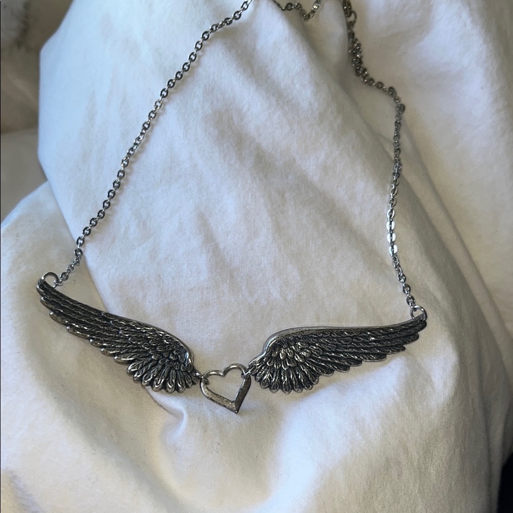 Silver Angel Necklace 2000s